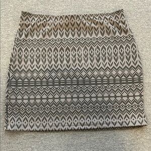 American Eagle Outfitters Gray and Tan Mini Mini Skirt